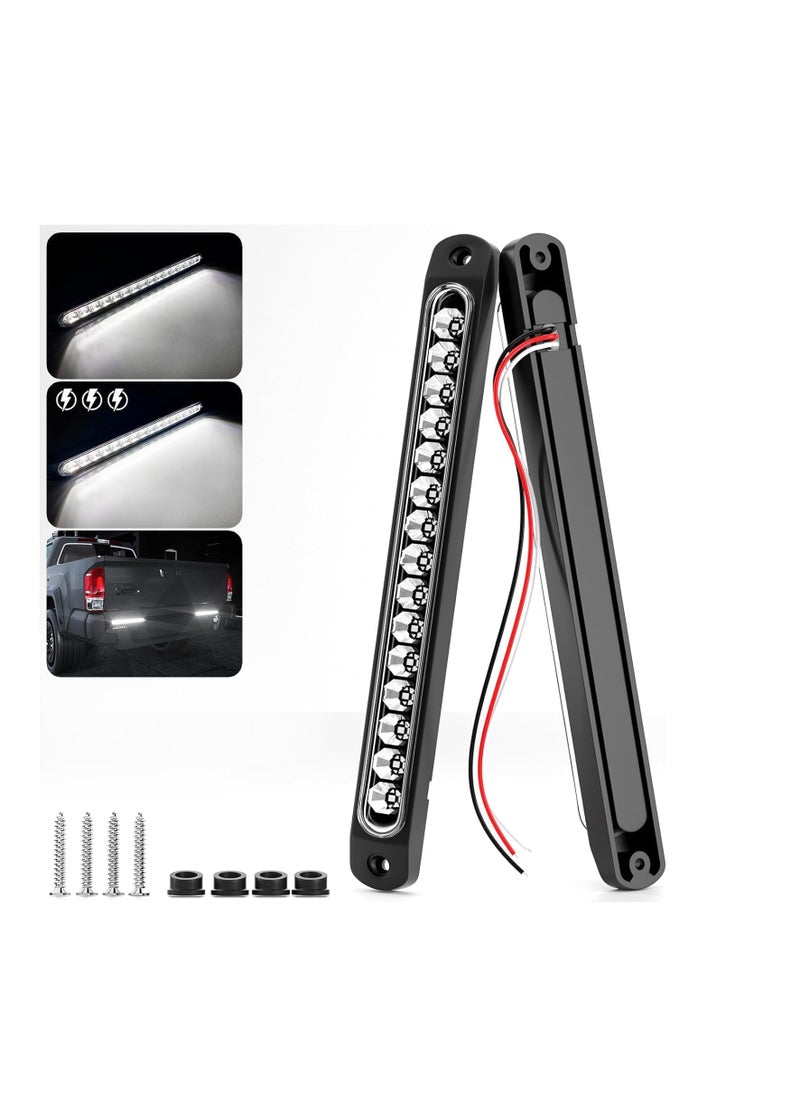 Generic - LED flashlight ruler 25cm, 15 LED, 4-terminal wire, bright LED lighting, multiple lighting modes (fixed / flash / moving) waterproof suitable for cars, bicycles and trucks - white color lighting - from Rana store - Image 1
