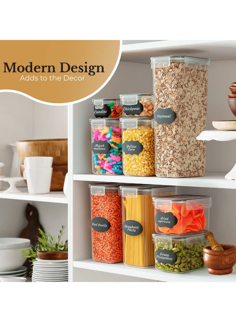 كيلا مجموعة حاويات تخزين الطعام 36 قطعة محكمة الإغلاق - تنظيم المطبخ والمخزن لحبوب ودقيق وسكر | أغطية متينة قابلة لإعادة الاستخدام | حجم العائلة السعودية | خالي من BPA - Image 5