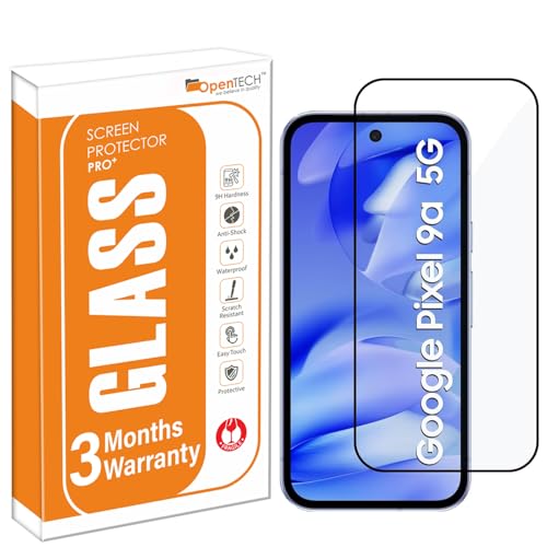 OpenTech®️ Military-Grade Tempered Glass Screen Protector Compatible for Google Pixel 9A / Google Pixel 10A with Edge to Edge Coverage and Easy Installation kit (6.3 Inches) - Image 1