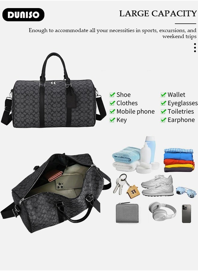 DUNISO Travel Duffel Bag,Sports Gym Bag,Weekend Duffle Bag Large Capacity Lightweight Waterproof Oxford Fabric Multipurpose Carry on Luggage Bag for Fitness Sports Training Trip Carry Bags for Unisex  - Image 5