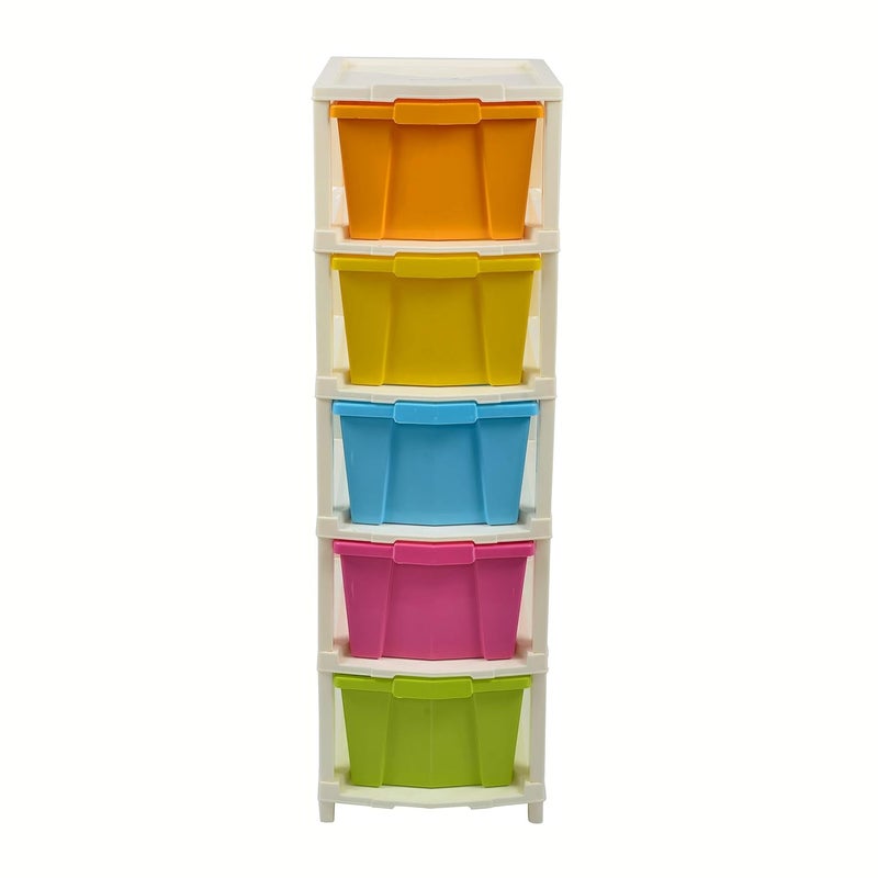 Joyful Studio 5 XLarge Plastic Modular Drawer System Multicolour Standard - Image 4