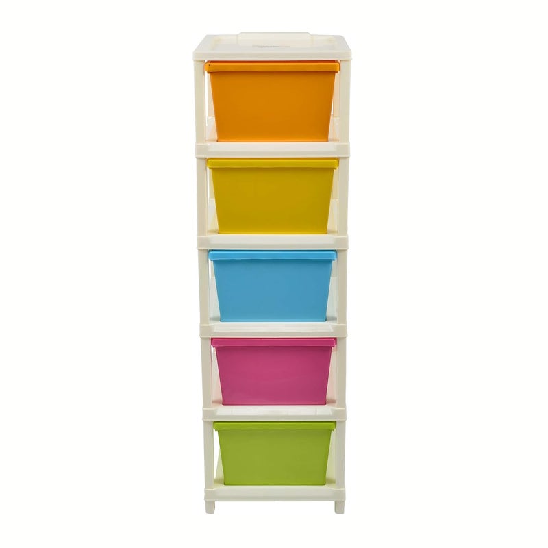 Joyful Studio 5 XLarge Plastic Modular Drawer System Multicolour Standard - Image 5