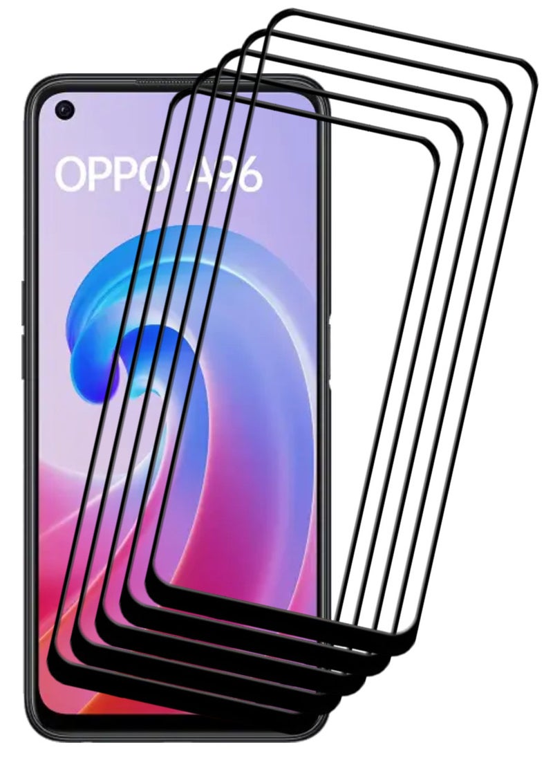 ACLIX 5 Pieces Antistatic ESD Dustproof Premium Quality High Definition Tempered Glass Screen Protector Designed For Oppo A96 - Image 1