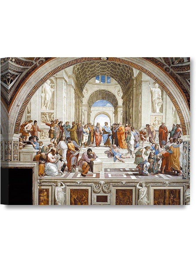 Home Trove Decorarts - The School Of Athens, Raphael Art Reproduction. Giclee Canvas Prints Wall Art For Home Decor 30X24 X1.5  - Image 1