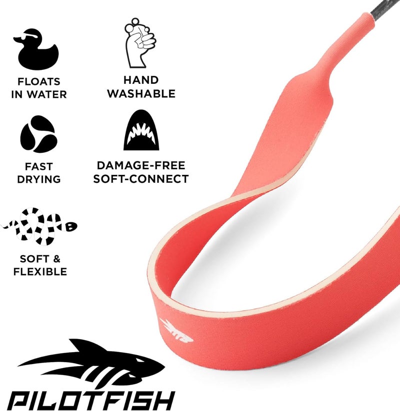 Pilotfish Neoprene Sunglasses Strap – Neoprene Eyewear Retainer, Secure Floating Sunglass Cord with Anti-Slip Ends - Image 2