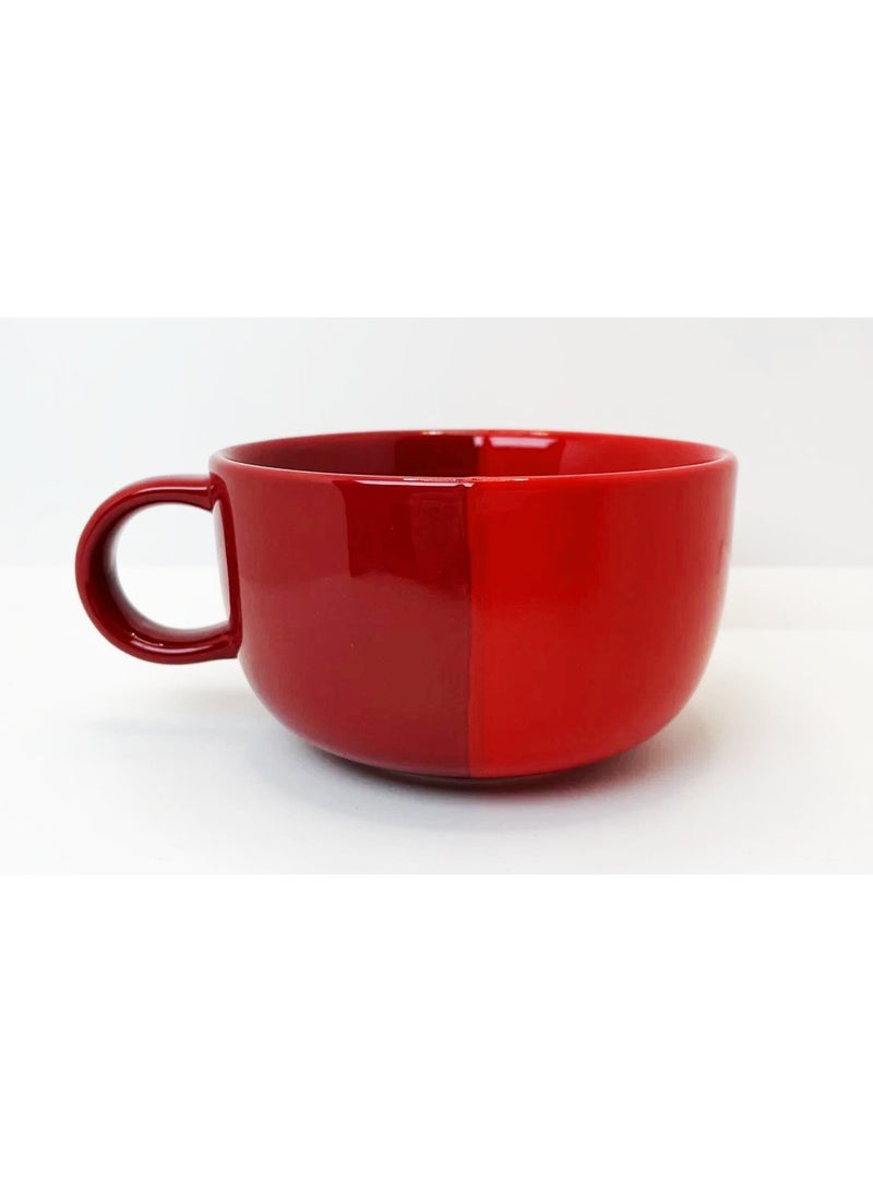 ستاربكس كوب قهوة/شاي لاتيه كابتشينو كريسماس 2021 من ستاربكس، سيراميك أحمر - 16 أونصة (473 مل) - Image 2