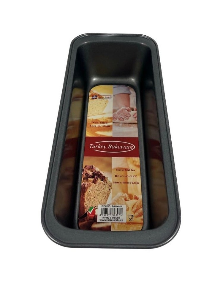 Homemaker Non-stick Narrow Loaf Bread Pan, 26cm x 10cm x 6.5 cm , Black - Image 3