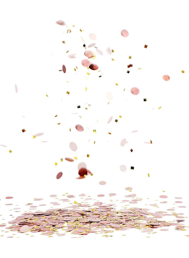 SOLARAE Table Confetti, Round Tissue Paper Dots Confetti Glitter Foil Confetti Sequin for Wedding Birthday Party DIY Decoration 100g, Rose Gold Confetti - Image 5