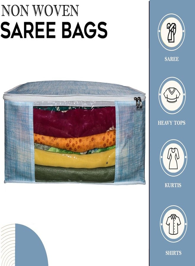 Shaping Fabric Garment Cover Non-Woven 90 GSM with Transparent Window & Double Metal Zipper - Pack of 1 | Dustproof Clothes Storage Bag for Sarees, Suits, Jackets, Shirts SCXLRL1582493517524148524759 - Image 2