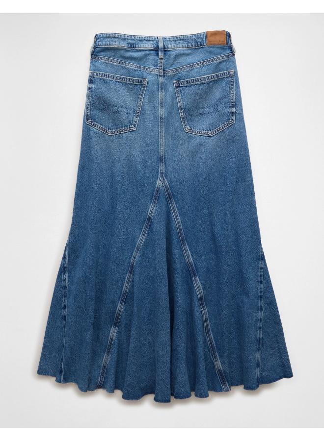 American Eagle AE Low-Rise Pieced Denim Maxi Skirt - Image 2