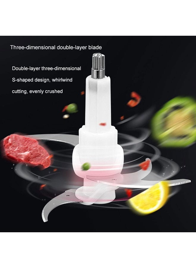 DISNIE Electric Glass Food Chopper & Mincer – 4 Sharp Blades, 2L Large Capacity, 650W Powerful Motor, Ice Crusher, Multi-Function Meat & Veggie Processor, Compact & Easy to Clean (Clear/Green) - Image 3