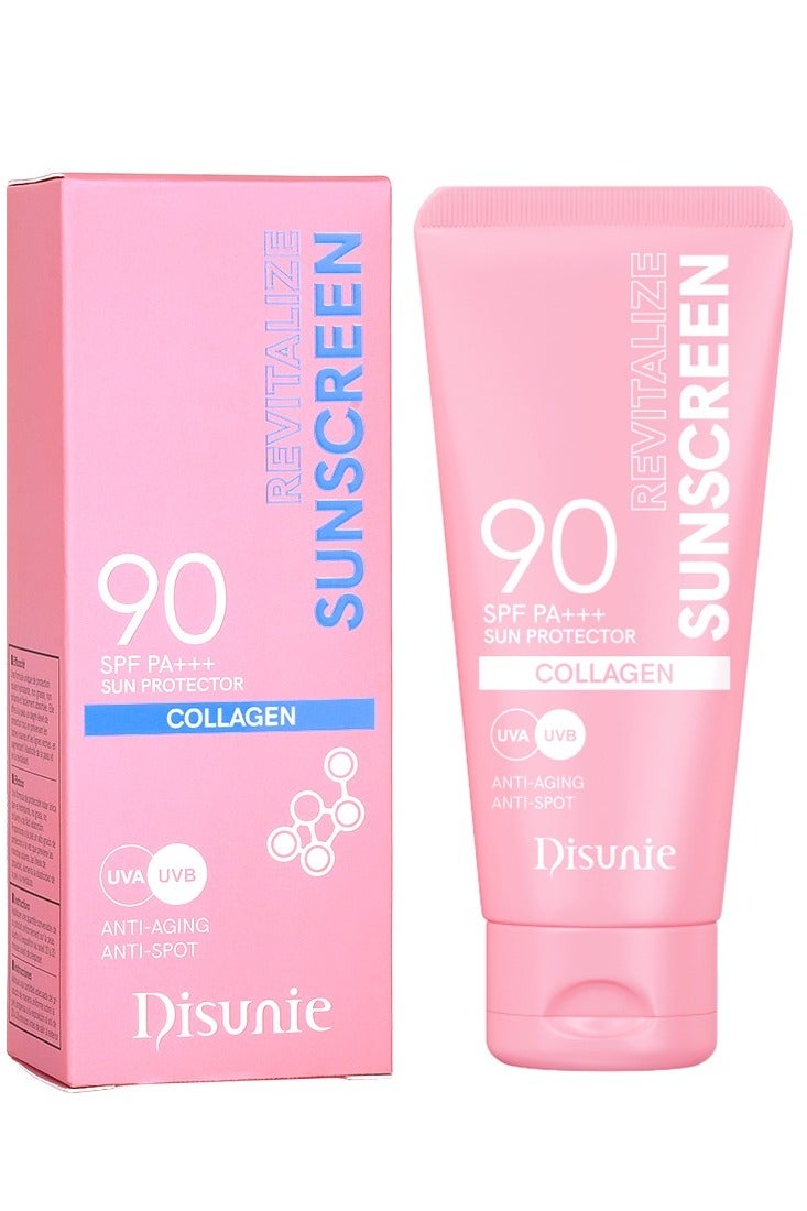 ديسوني كريم الوقاية من الشمس ريفايتلايز بعامل حماية 90 من الأشعة فوق البنفسجية مع الكولاجين