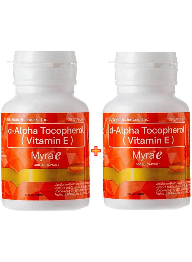 مايرا إي 60 كبسولة ميرا إي 400 وحدة دولية فيتامين إي د-ألفا توكوفيرول من ميرا إي