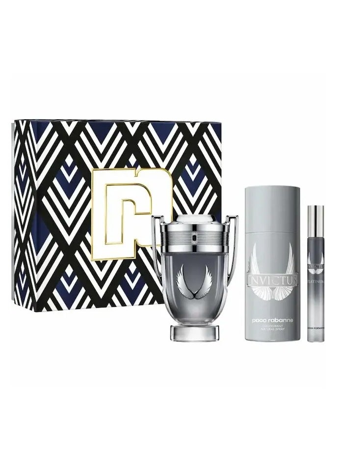 paco rabanne Paco Rabanne Invictus Platinum EDP For Men 100ML Gift Set 