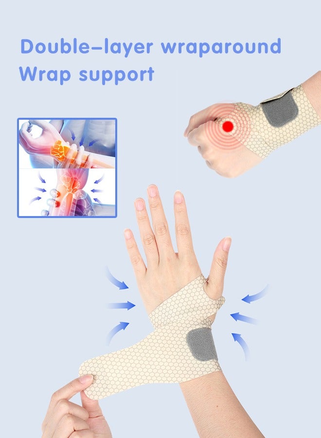 AL RAID 2 PCS Ultra Thin Wrist Brace for Carpal Tunnel, Elastic Wrist Wraps for Arthritis and Tendonitis, Wrist Straps Support, Pain Relief, Compression and Support for Fitness Enthusiasts (Skin Tone) - Image 4