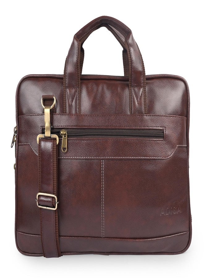 ADISA Laptop Messenger Office Bag Briefcase for Work for Men (Lb6050-Bro, Brown) - Image 1