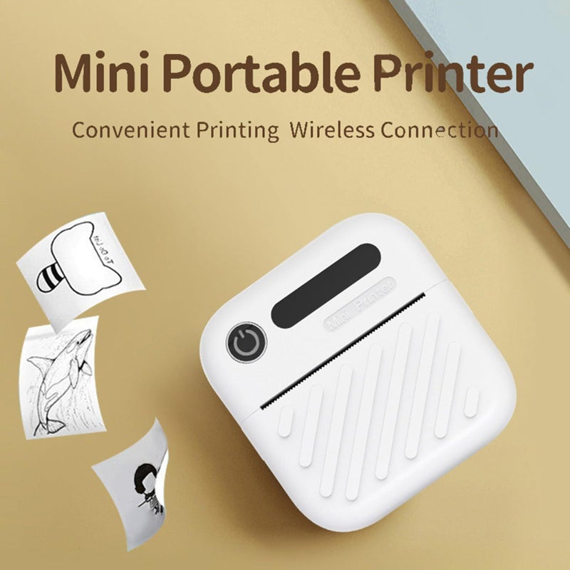 Portable Wireless Thermal Label Printer With Multi Template Compatibility For Home Office School Use White - Image 3