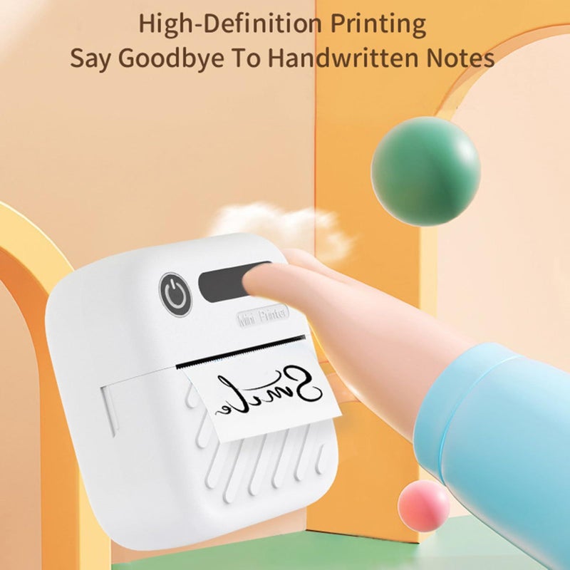 Portable Wireless Thermal Label Printer With Multi Template Compatibility For Home Office School Use White - Image 4