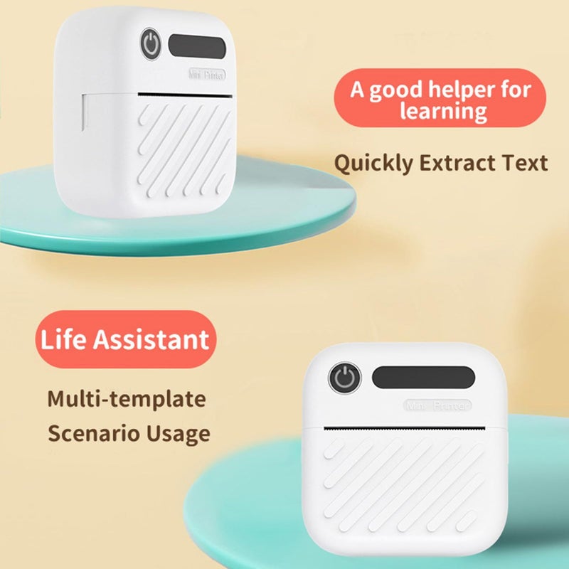 Portable Wireless Thermal Label Printer With Multi Template Compatibility For Home Office School Use White - Image 5