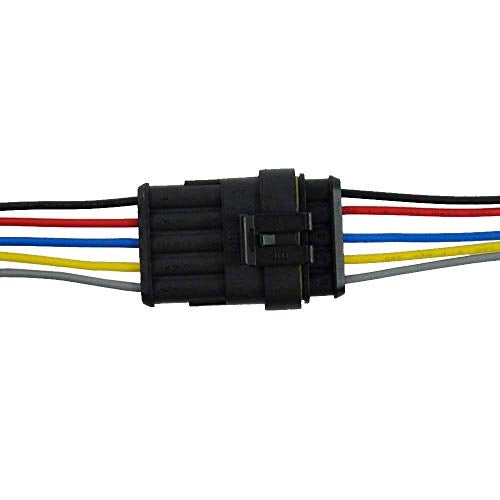 ZYTC 5 Pin Way Car Waterproof Wire Connector Plug Auto Electrical Wire Connectors AWG Terminal Pack of 5 - Image 3