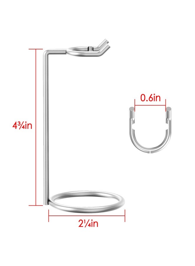 Linkidea حامل ماكينة حلاقة من الفولاذ المقاوم للصدأ من لينكيديا، حامل ماكينة حلاقة فاخر للسفر للرجال، متوافق مع ماكينة الحلاقة ذات المقبض الطويل فيوجن 5 برو شيلد ماك 3، كروم مصقول فضي - Image 3