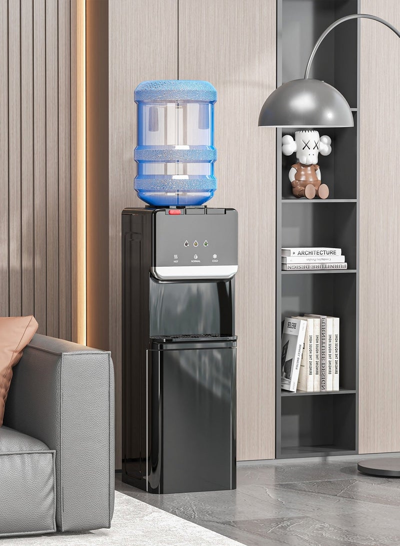 NEWLAN 3 Temperature Compressor Water Dispenser with Child Lock & Bottom Storage for Home & Office ＆ gym 82*27*25cm - Image 1
