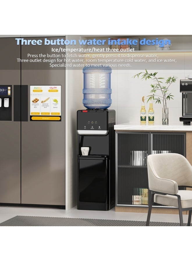 NEWLAN 3 Temperature Compressor Water Dispenser with Child Lock & Bottom Storage for Home & Office ＆ gym 82*27*25cm - Image 5