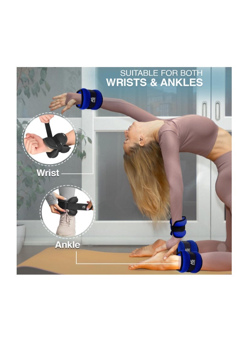 Allure Sphere Ankle Weights With Adjustable Straps For Men & Women 0.5Kg- 2.5Kg In Pair - Wrist & Leg Weights For Jogging, Running, Gymnastics, Fitness Exercise, Workouts - Image 5