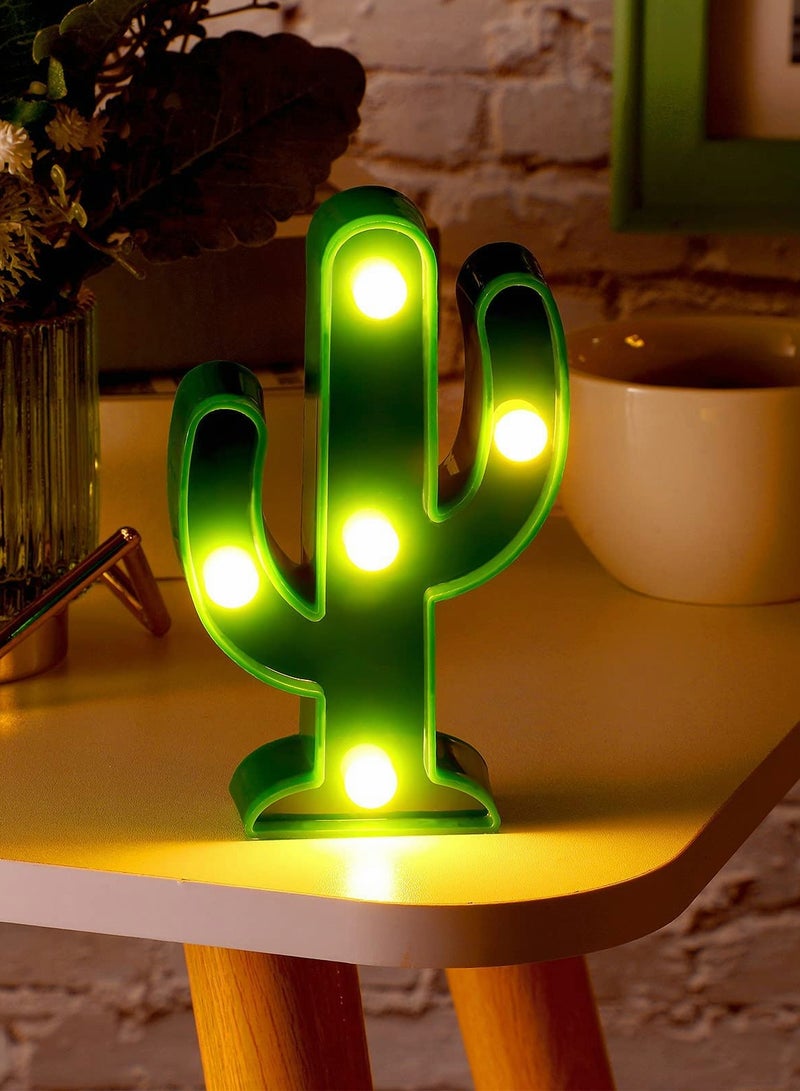 Excefore ضوء الصبار LED، 2 قطع ضوء ليلي LED، مصباح طاولة ليلي لطيف زخارف الصبار - Image 2