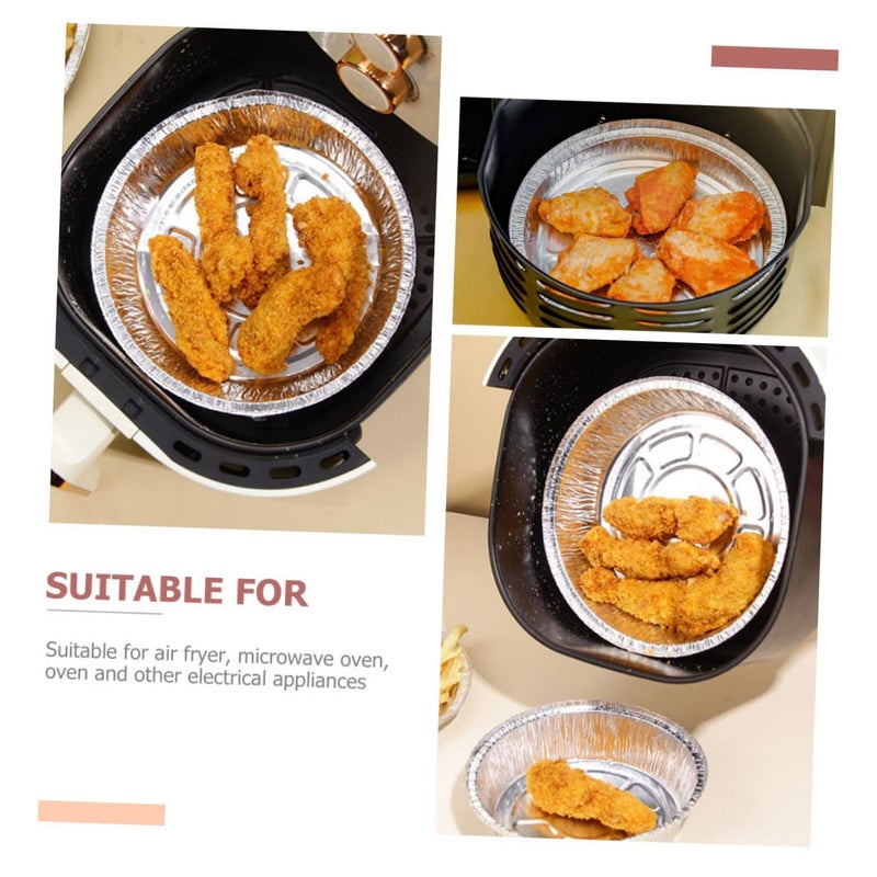 20 Pcs Round Aluminum Baking Bowls High Temperature Resistant Disposable Foil Pans - Image 5