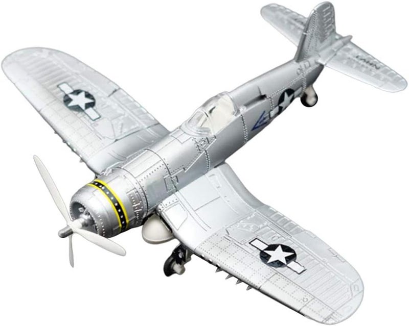 klarako Simulation Plastic Assembled Model Kit Airplane 1/48 Scale Aircraft Plane Model Gift for Adult - Silver - Image 1