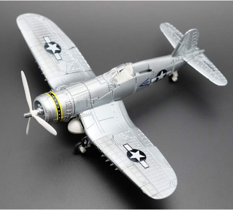 klarako Simulation Plastic Assembled Model Kit Airplane 1/48 Scale Aircraft Plane Model Gift for Adult - Silver - Image 4