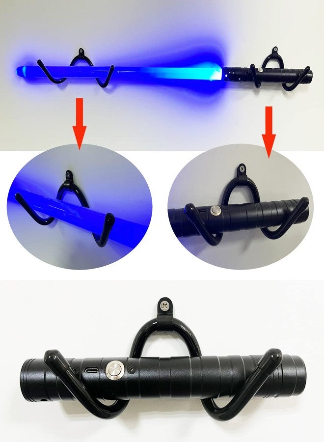 Pmsanzay Horizontal Light saber Wall Mount Wall Rack Wall Holder Lightsaber Display Rack Hook Stand, Compatible for Any Lightsaber, Black Pack of 2 - Hardware Included. - Image 4