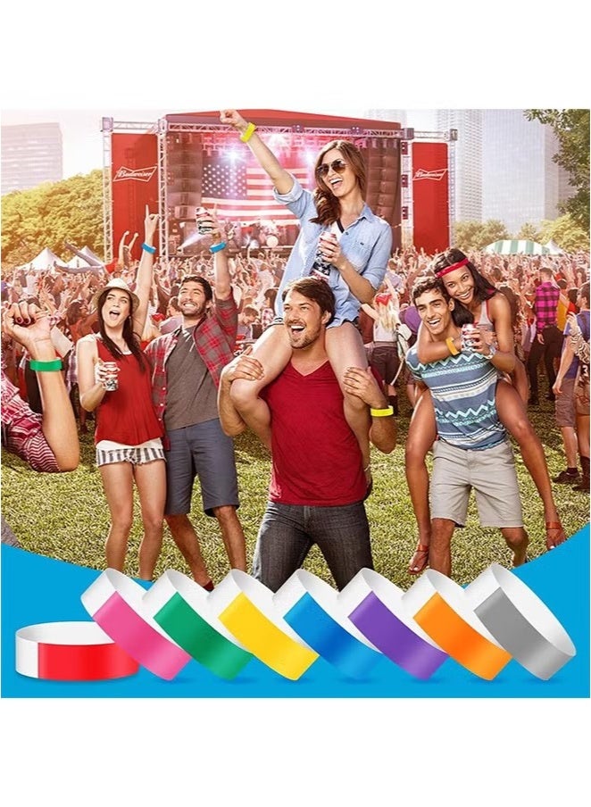 Ailily 800 Pcs Paper Wristbands Neon Wrist Bands Waterproof Hand Bands for Events Lightweight Concert Wristbands Neon Colored Adhesive Wristbands for Party - Image 4