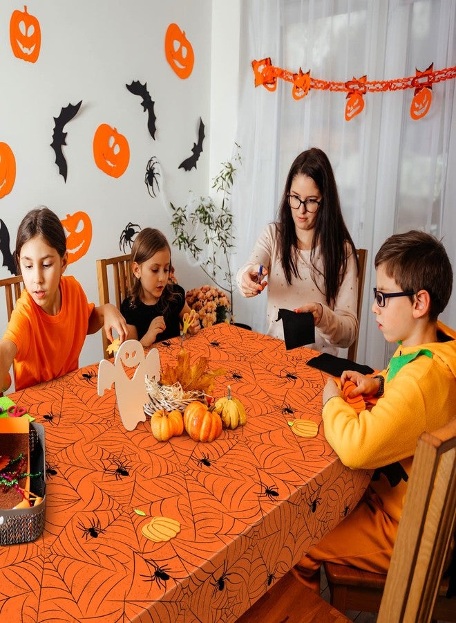 TREWAVE 3 Pack Halloween Spiderweb Tablecloth Rectangular Plastic Spider Web Table Cloth Large Size Table Covers for Home Decor Halloween Party Decorations 54" x 108" (Mixed) - Image 5