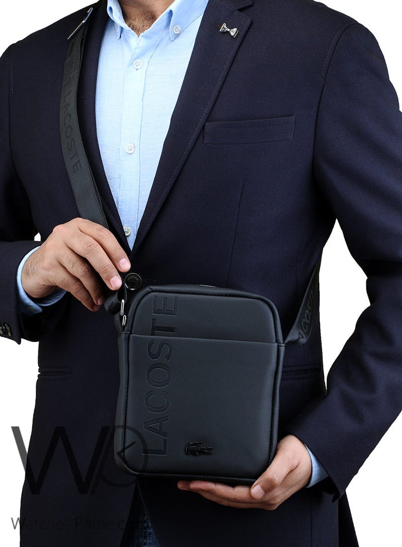 لاكوست حقيبة لاكوست شنطة كروس سوداء اللون - Image 2