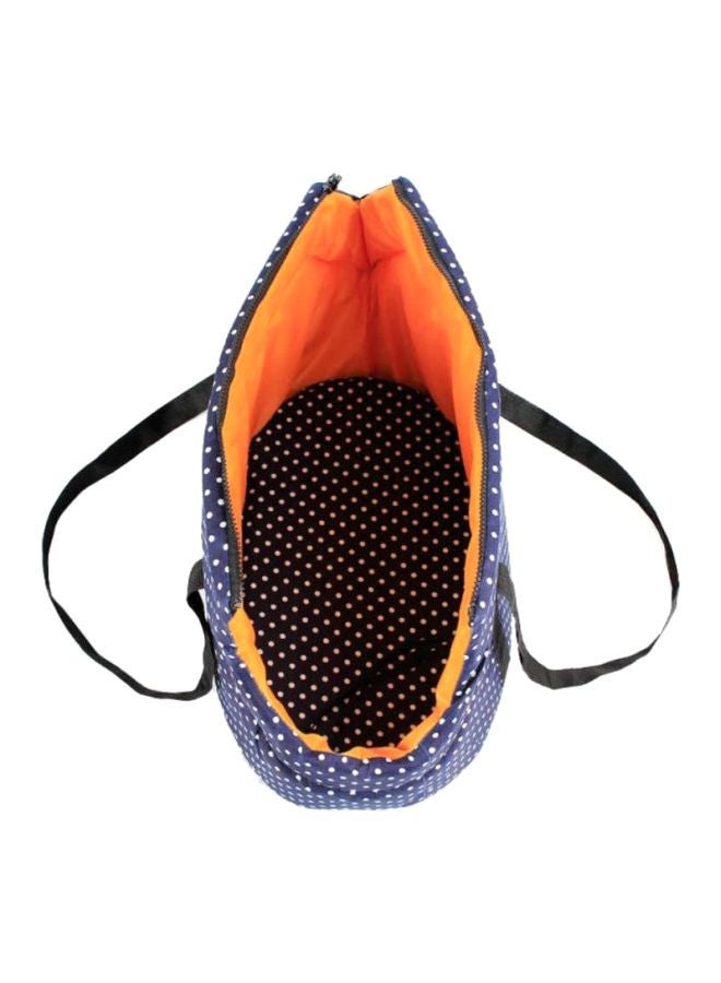 NIBEMINENT Polka Dot Printed Pet Carrying Shoulder Bag Navy/White 35x20x20cm - Image 3