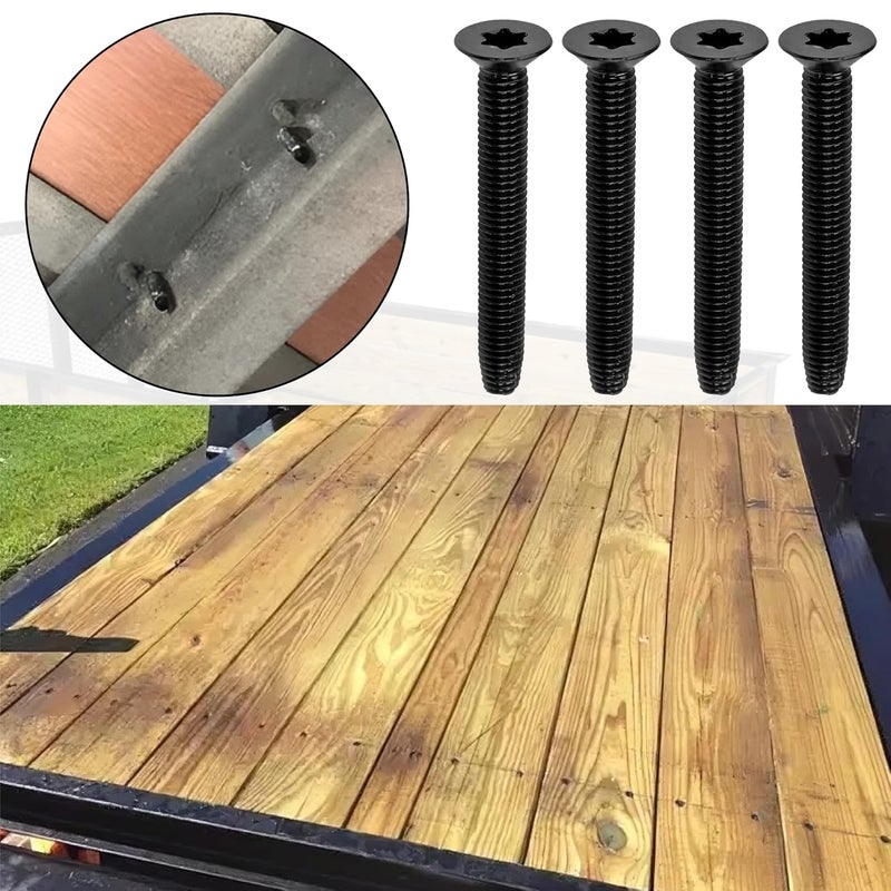 Dubbs Hardware 5/16-18 x 2-1/2'' - 100 pcs Trailer Deck Screws - Flat Head, Type F, Star Drive T-40, Torx for Wood & Metal - Self-Tapping Screws x 100 Pcs - Image 5