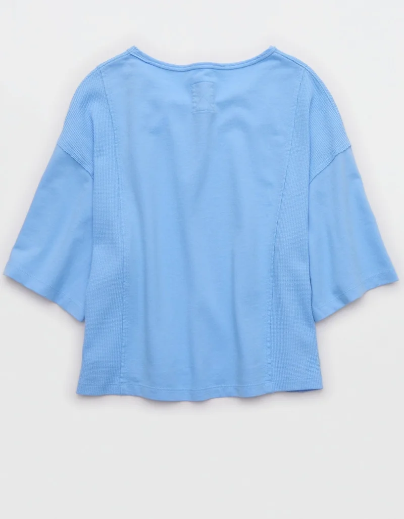 Aerie  Aerie Unwind Waffle T-Shirt for Women | Best Price UAE