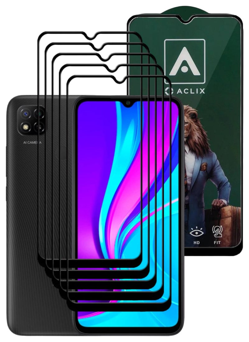 ACLIX 5 Pieces Antistatic ESD Dustproof Premium Quality High Definition Tempered Glass Screen Protector Designed For Xiaomi Redmi 9C - Image 1