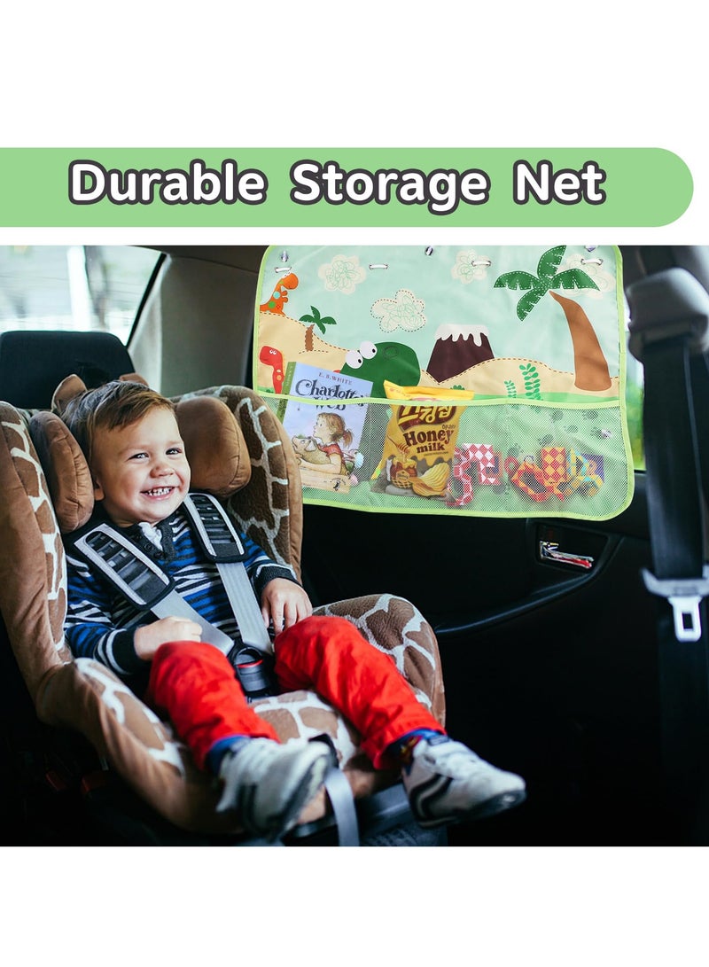 SYOSI Car Window Shades for Baby, Retractable Car Sunshades with Suction Cup and Storage Net for Side Windows, Universal Children's Car Blinds - Image 5
