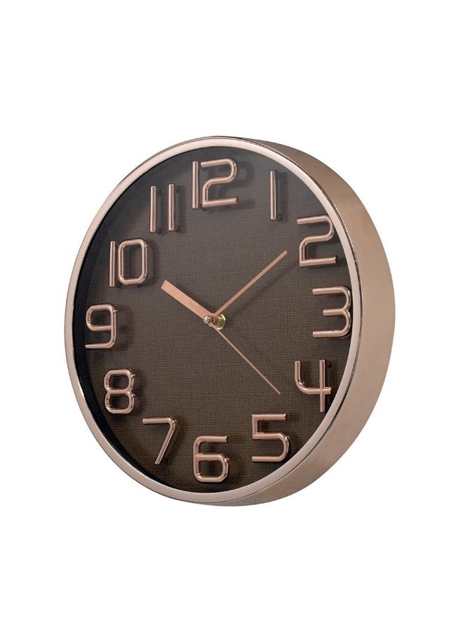 DANUBE HOME Danube Home Sansa Pp Number Wall Clock - Black 30X30X4 Stylish Wall Decor Modern Aluminum & Plastic Design Perfect For Home & Office Decor Unique Black Clock Decorative Home Accessories  - Image 2