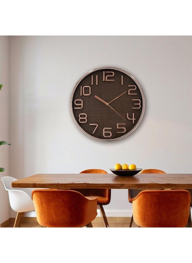 DANUBE HOME Danube Home Sansa Pp Number Wall Clock - Black 30X30X4 Stylish Wall Decor Modern Aluminum & Plastic Design Perfect For Home & Office Decor Unique Black Clock Decorative Home Accessories  - Image 1