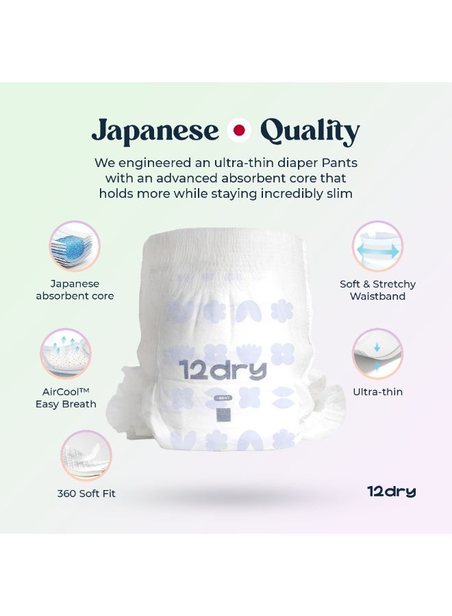 12dry Diapers Size Newborn Pack 4 (140 Count) Ultra Absorbent Dual-Layer Thin and Breathable Eco-Friendly with Soft Elastic Waistband - Image 2