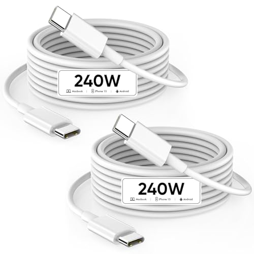 DreemTeam USB C to USB C 240W USB C Cable 66ft C to C Cable Fast Charging for Macbook ProMacbook Air iPad Pro 129inch iPhone 15Pro MaxProPlus Samsung Galaxy S23Compatible 140W100W 65W45W35W20W - Image 1