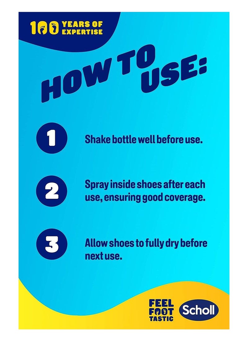 Scholl - Scholl Antifungal Shoe Spray Disinfectant, 250 ml - Image 1