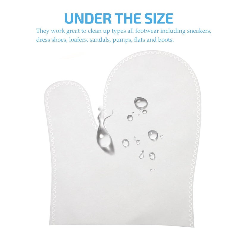 20 Pack White Disposable Non Woven Shoe Cleaning Wipes For Travel Home And Outdoor Use - Image 4