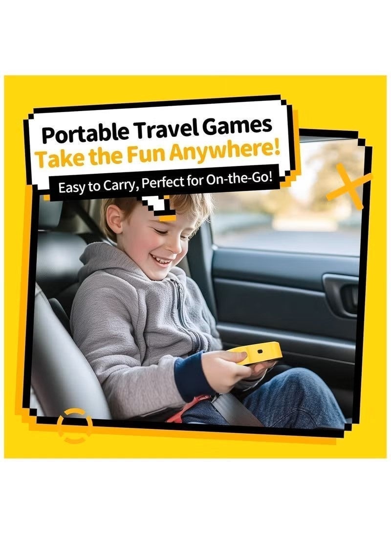O2. 4-in-1 Yellow Electronic Touch Game for Kids and Adults, Interactive 3×3 Tic-Tac-Toe Puzzle with Human vs Machine, 2-Player Battle, Memory Training and Whack-A-Mole Modes, Portable Strategy Game - Image 5