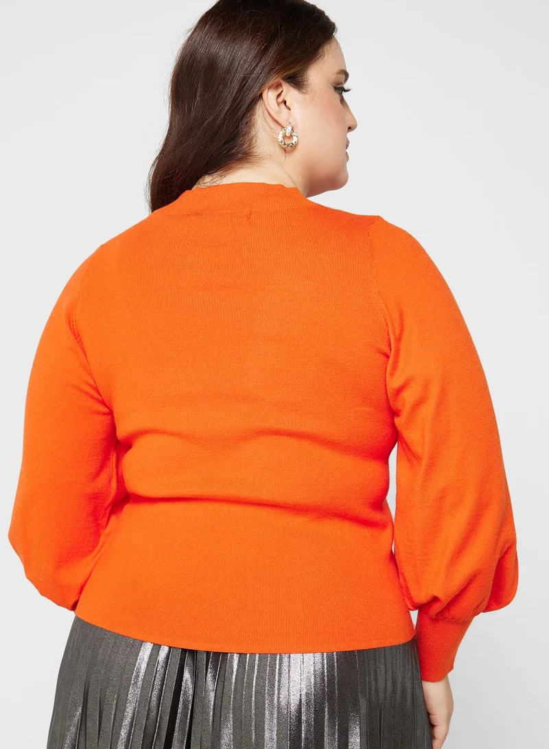 Vero Moda Curve Balloon Sleeve High Neck Sweater