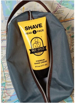 Bee Bald BEE BALD SHAVE Premium Shave Cream Goes On Light & Slick For A Shave That's Incredibly Smooth & Quick For Both Face And Head, 6 Fl Oz  - Image 3